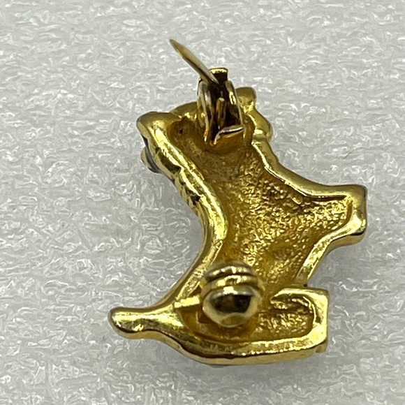 Miniature Scottish Terrier Pin Brooch Dog Rhinestone Black Enamel Cute Tiny Dog - Picture 8 of 10